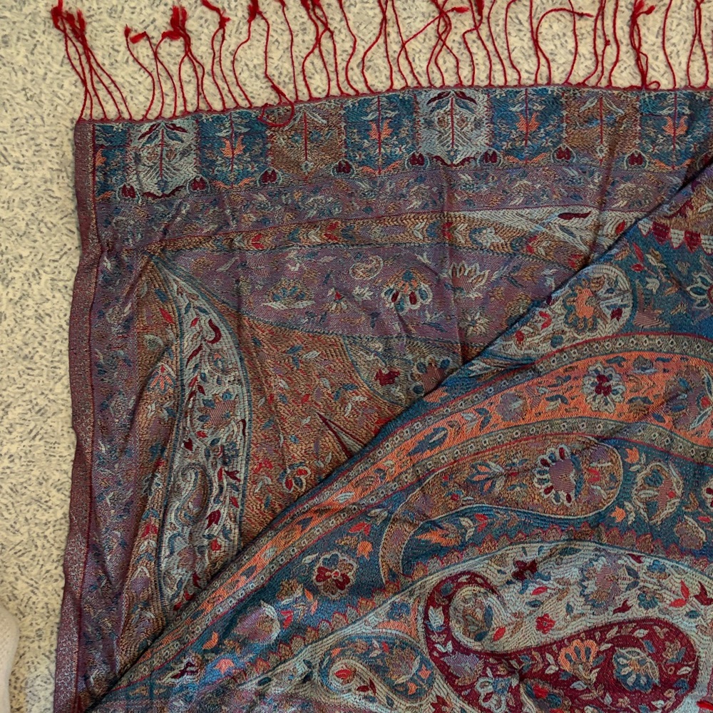 Colorful Paisley Scarf - Picture 4 of 4